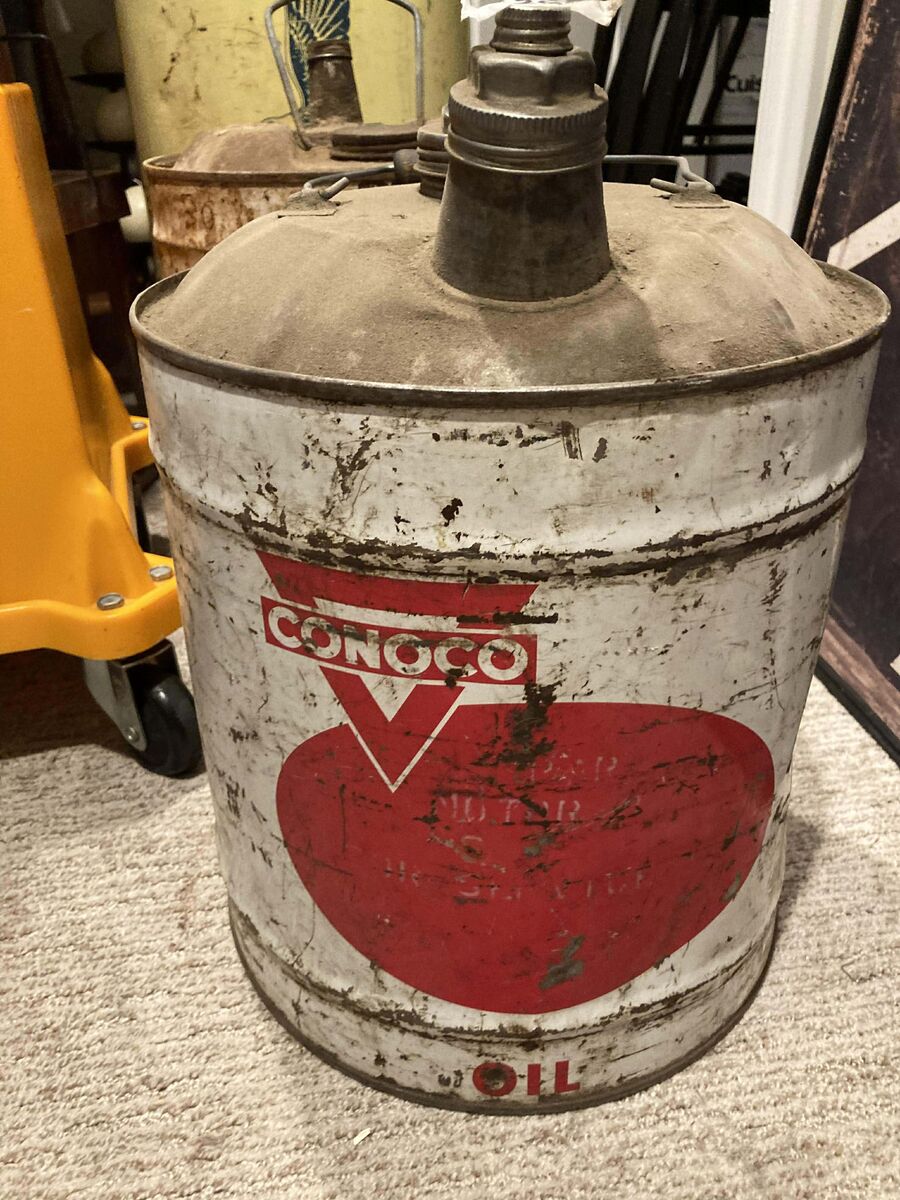 Awesome Vintage Conoco 5 Gallon Oil Can!!