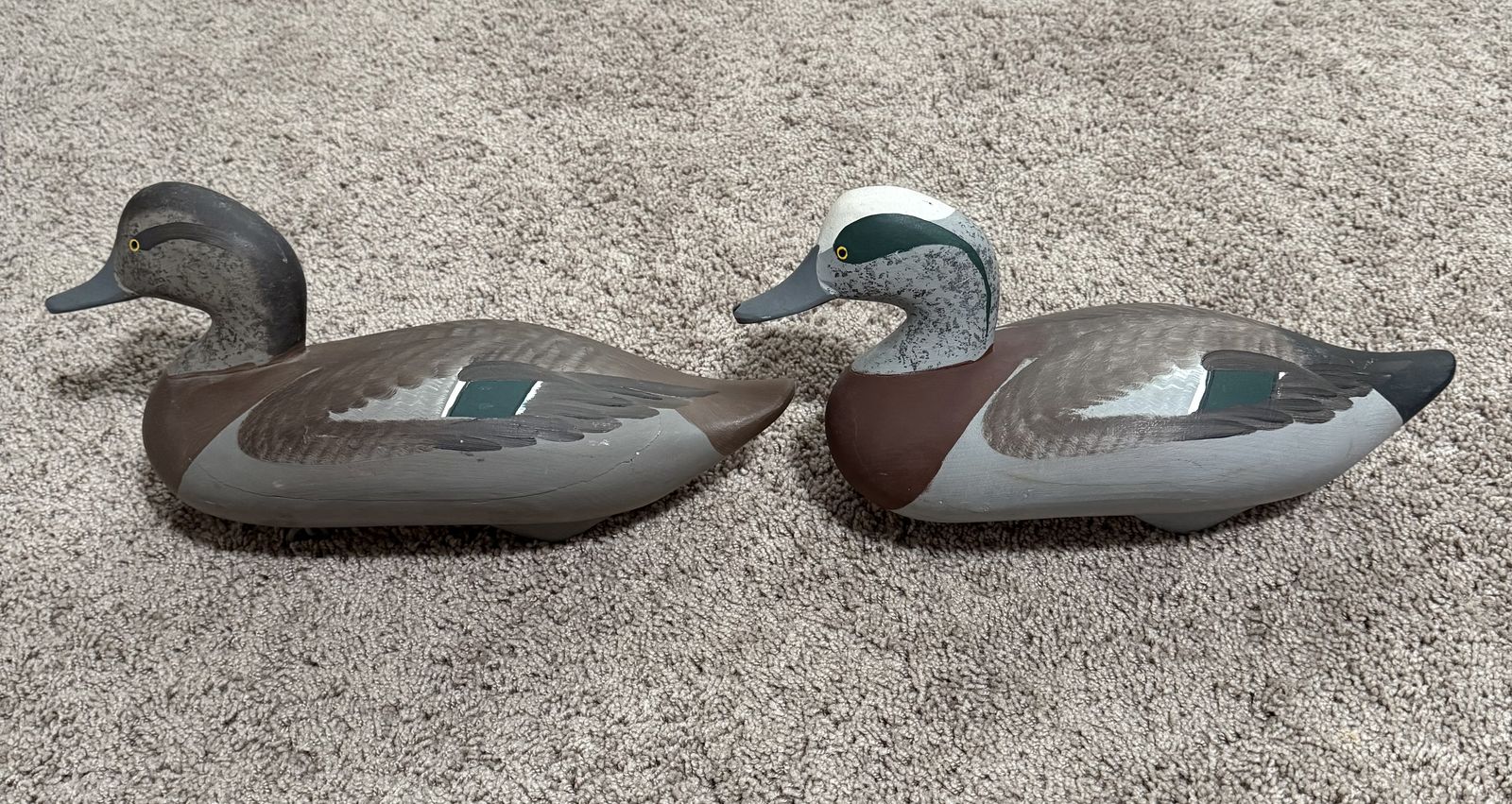 Wigeon decoys, Madison Mitchell