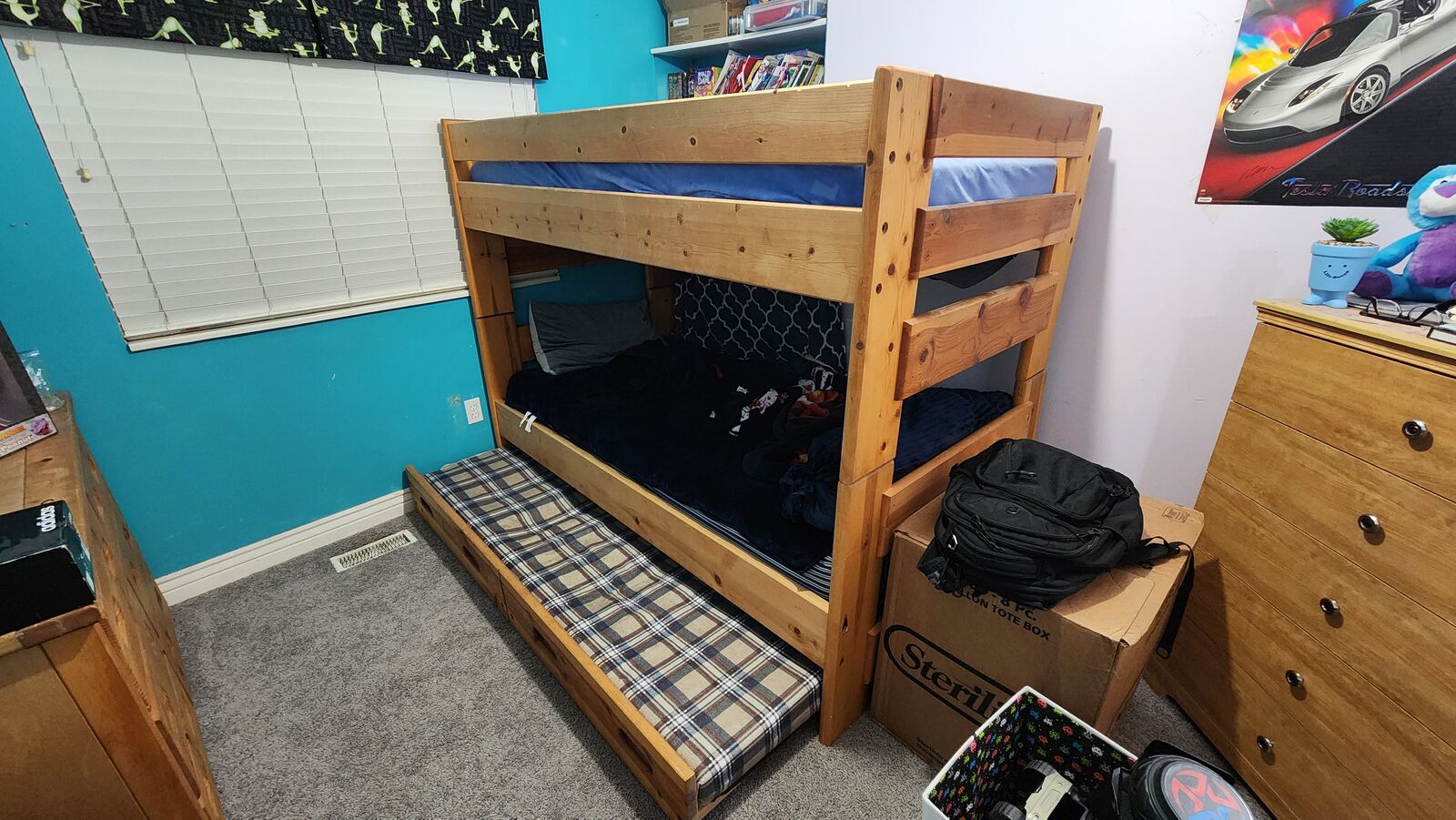 Bunk bed and dresser