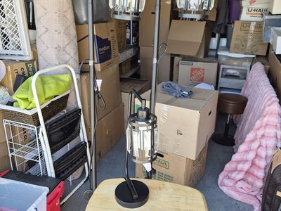 Elegant Crystal Cage Floor Lamp Set - Black Metal Finish, Tall Standing Lamps with Clear Crystals