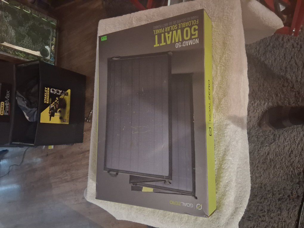 Go zero nomad fifty watt solar panel rechargeable