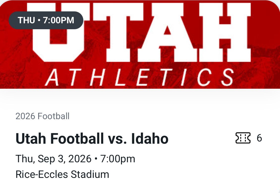 2 Utah Vs Idaho Football tickets - great seat