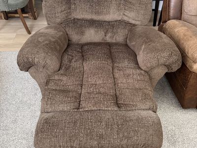 Oversized brown recliner