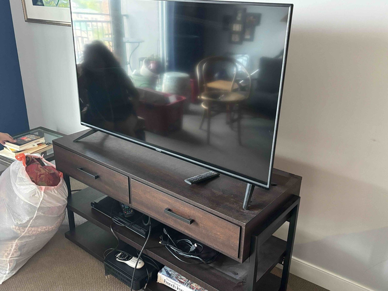 Vizio TV and console.