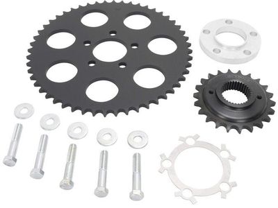 2004-Up Harley Sportster Belt to Chain Conversion Kit - Black Sprockets
