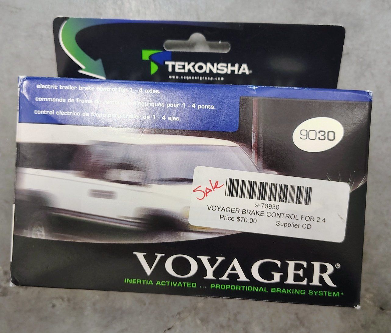 Tekonsha Voyager 9030 Electric Trailer Brake Control for 1-4 Axles Proportional Braking System