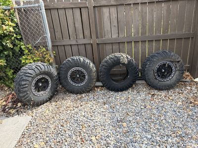 Set of 4 Off-Road 30:00-9.5/14 / UTV Tires (3 Mounted, 1 Unmounted)
