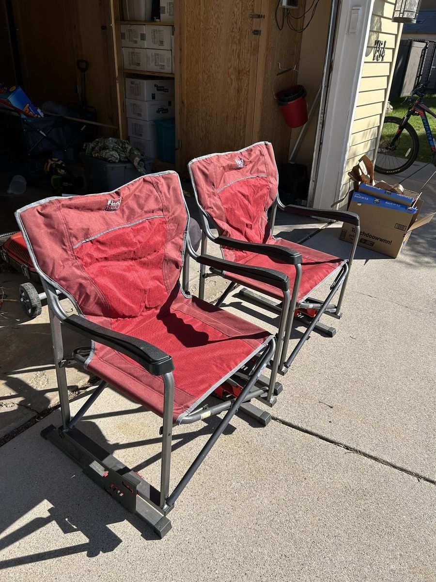 Rocking camp chairs