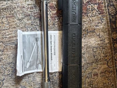 Pittsburgh Pro Click Type Torque Wrench 63882 with Storage Case & Manual
