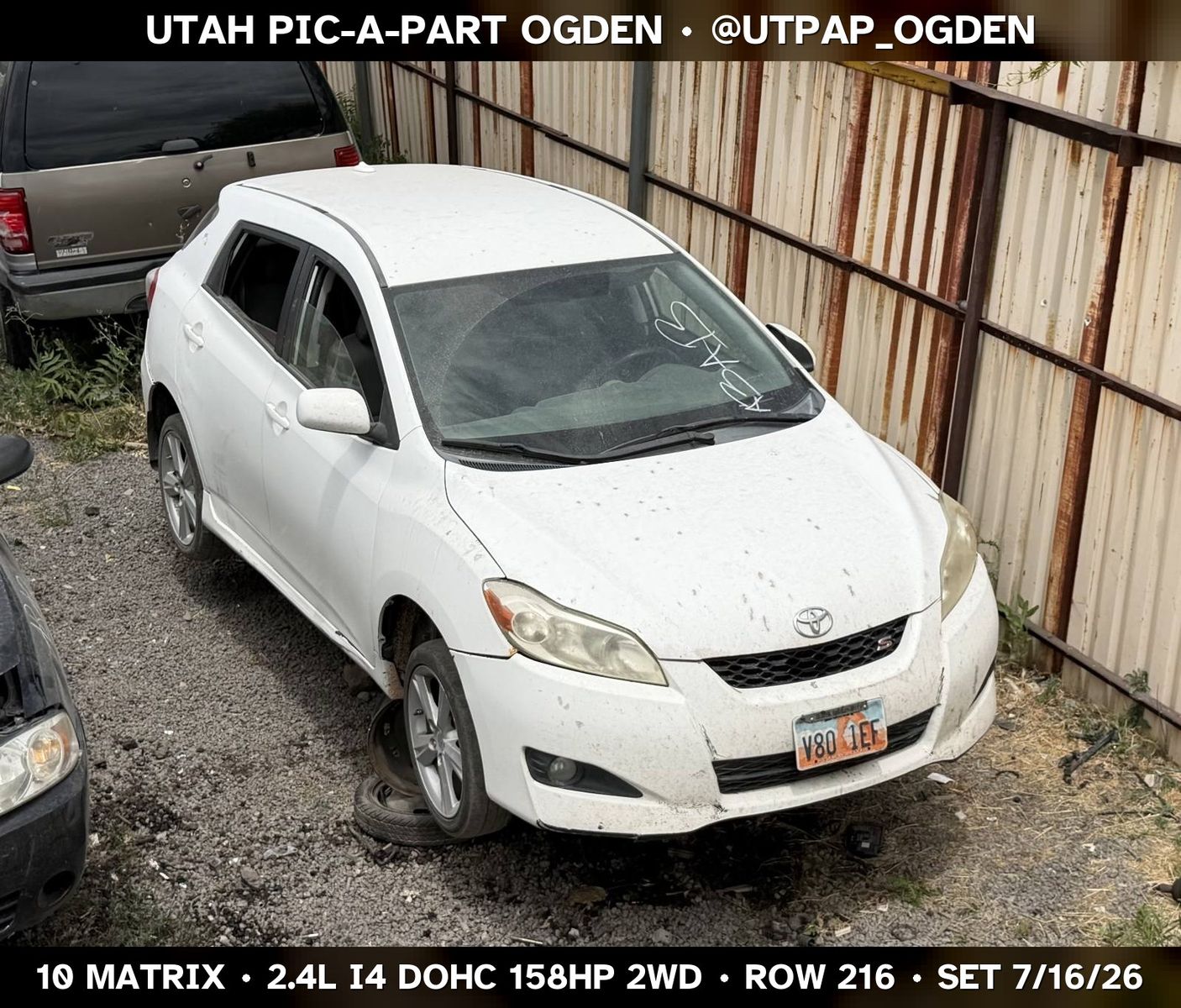 2010 Toyota Matrix Parts - UTPAP Ogden