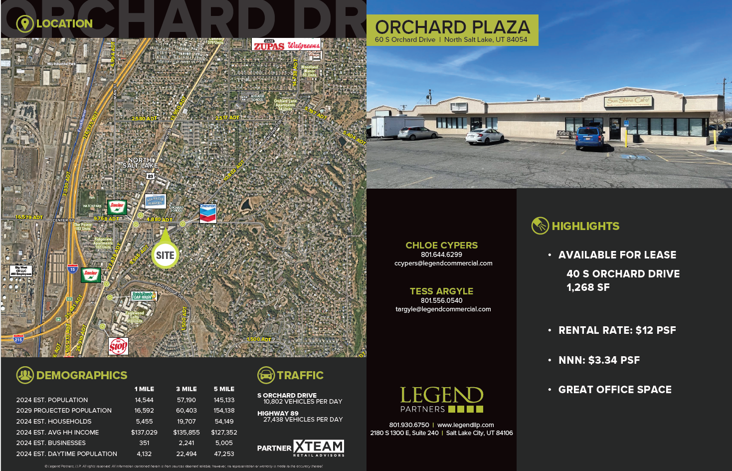 1,200 SF Retail/Office Space For Lease