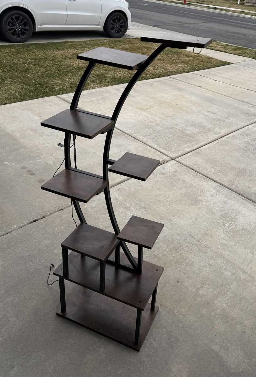 Half Moon Plant Stand with Grow Lights