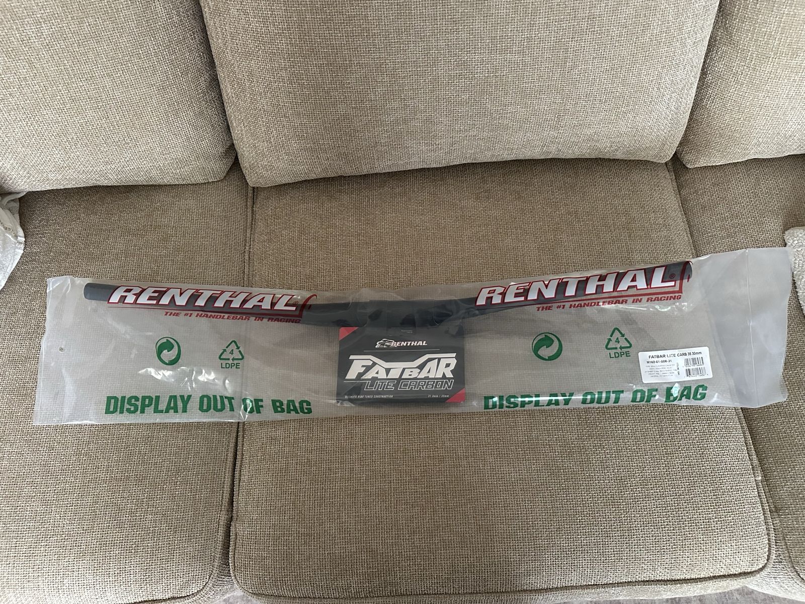 Renthal Fatbar Lite Carbon 35 Handlebar - 30mm Rise, 760mm Width