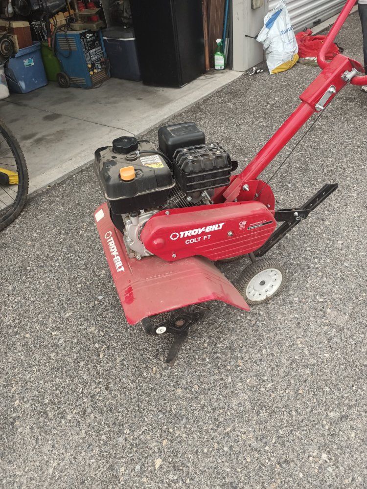 Troy-Bilt Colt FT Red Front Tine Tiller - Gas Powered Garden Cultivator