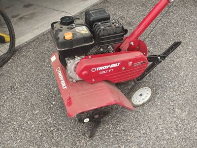 Troy-Bilt Colt FT Red Front Tine Tiller - Gas Powered Garden Cultivator