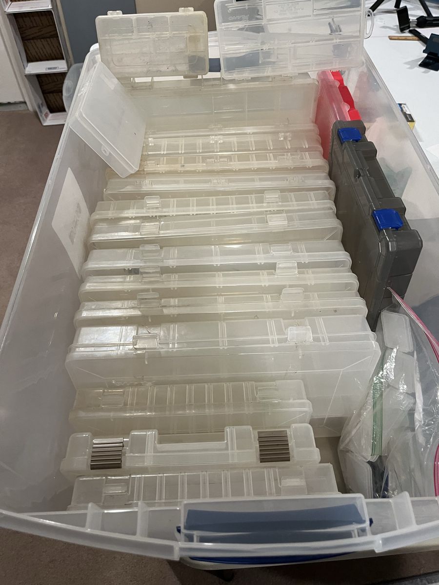 20 plastic Fishing and or craft boxes.