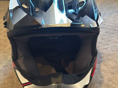 Fly Racing Kinetic Thrive Motocross Helmet - Black/Red/White, Size M (Used)