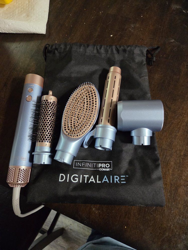 INFINITIPRO by Conair DIGITALAIRE Hot Air Styler Brush Kit - Hair Dryer, Volumizer, Straightener