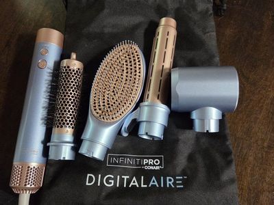 INFINITIPRO by Conair DIGITALAIRE Hot Air Styler Brush Kit - Hair Dryer, Volumizer, Straightener
