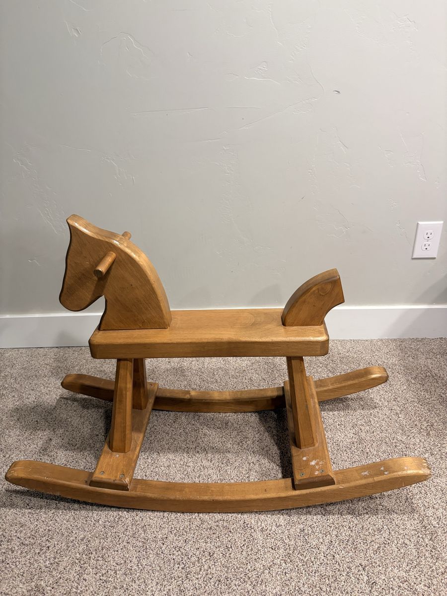 Wooden rocking horse