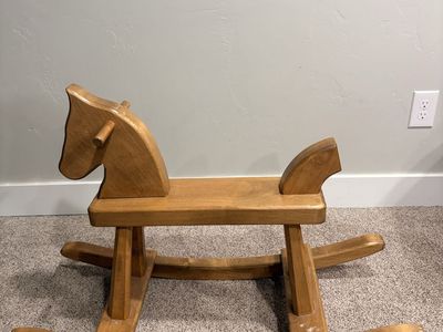 Wooden rocking horse