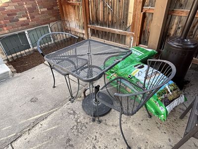 Black All Metal Small Patio Set