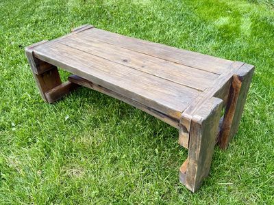 Antique wood bench