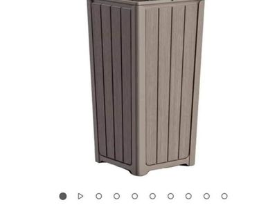 New Weatherproof Outdoor Trash Can 23 Gal Grey UV-Proof Garbage Bin New in Box