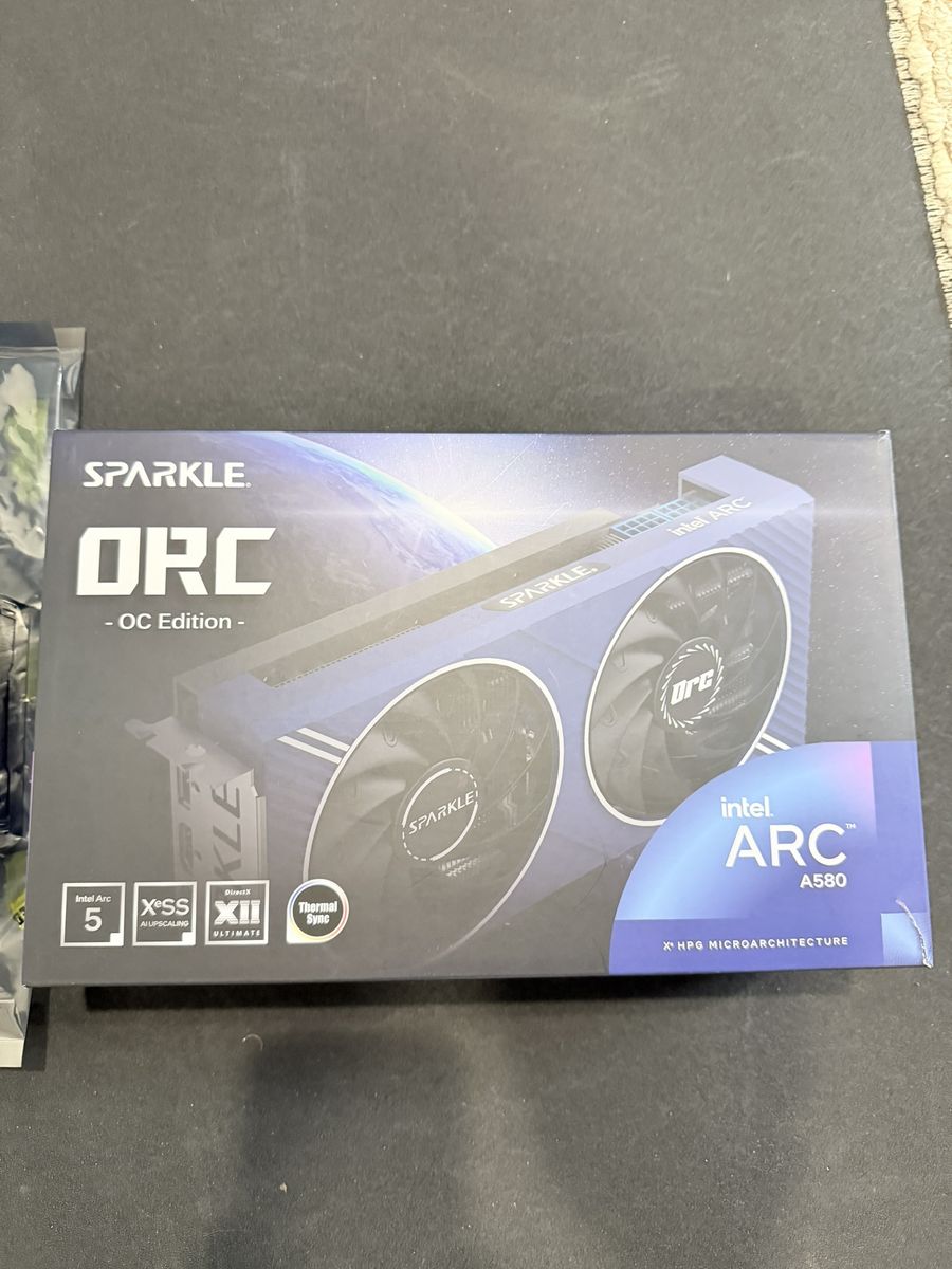 Intel Arc A580 Sparkle ORC OC 8GB GPU – AV1 / Plex Transcoding / Gaming Video Card