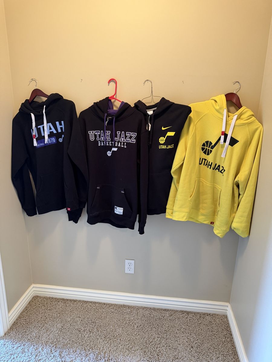 Lot of 4 Utah Jazz Hooded Sweatshirts 