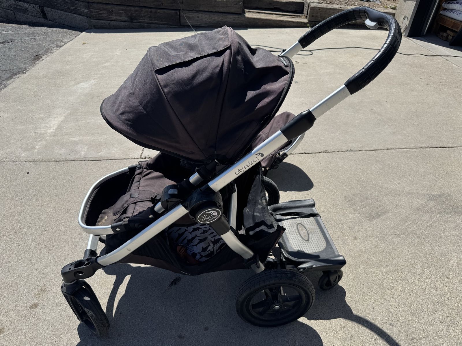 Baby Jogger City Select Lux Stroller with Glider Board - Black/Silver, Used