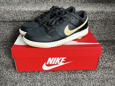 Nike Dunk Low Dark Green Black Gold Sneakers - Men's Size 11