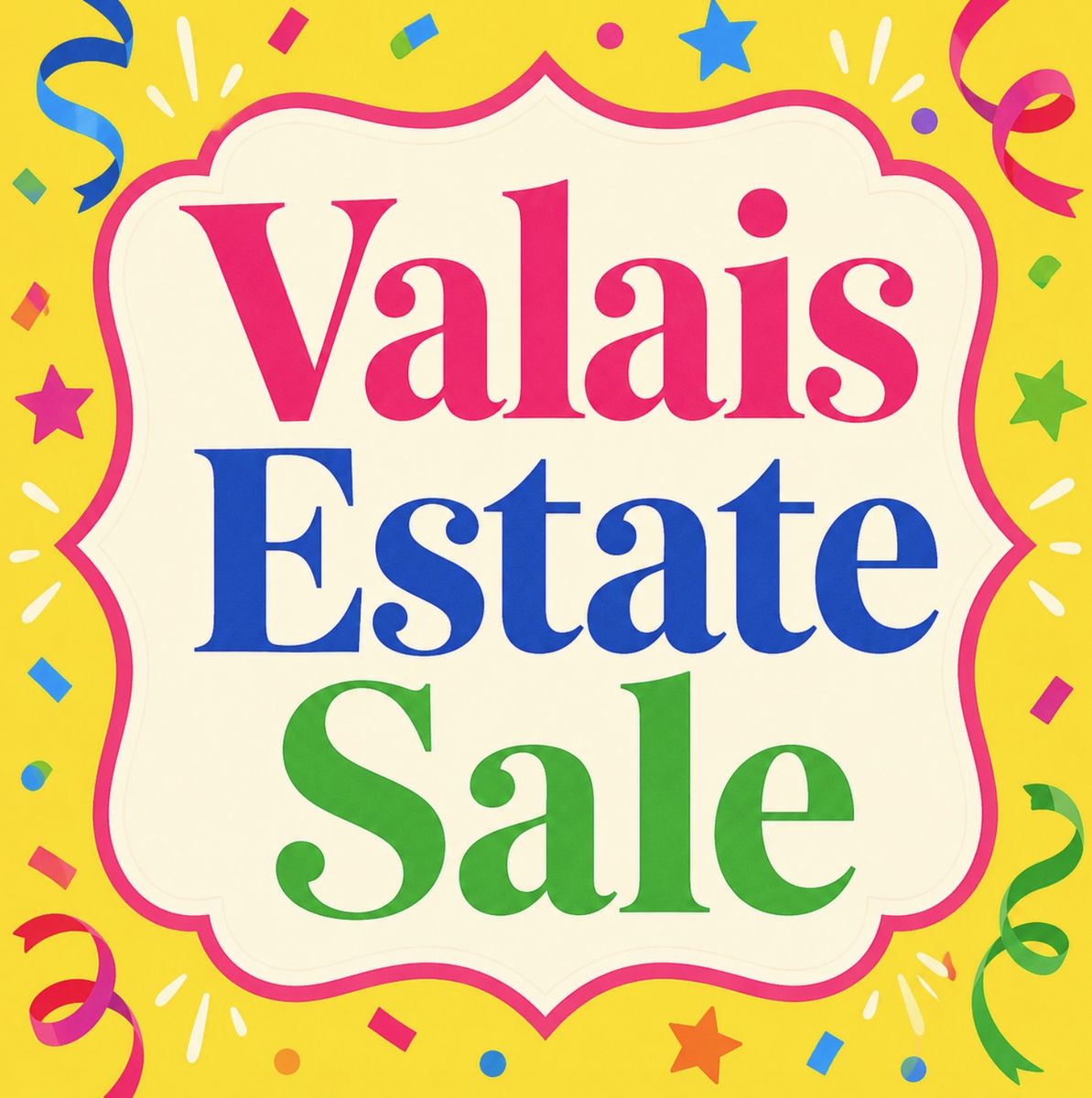 Valais Estate Sale, Saturday June 13th, 8am-2pm, Priced to Sell!