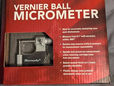 Hornady Verneir ball Micrometer