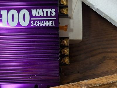 White-Westinghouse WW100 100-Watt 2-Channel Purple Car Audio Amplifier