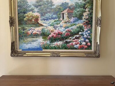 Closson Floral, Tree and Covered Gazebo Oil