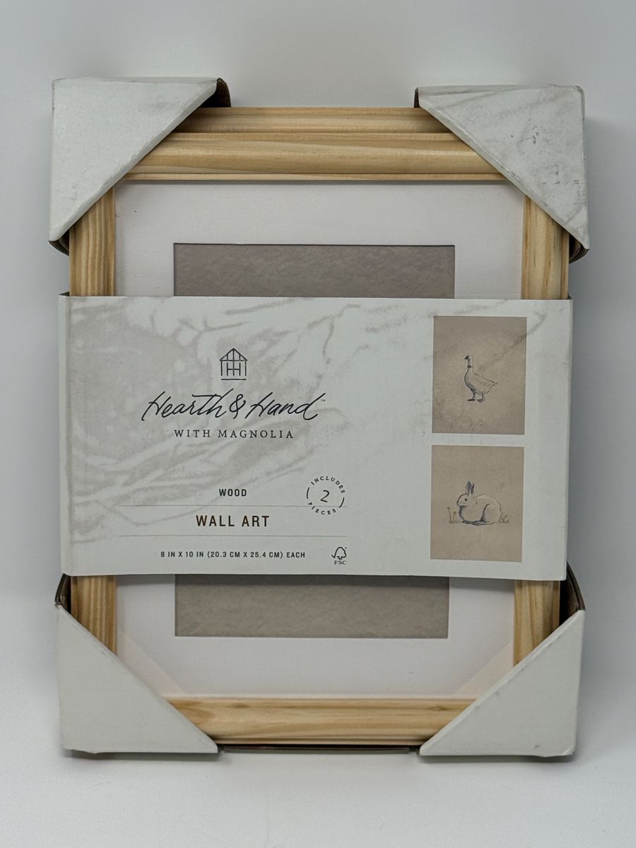 Hearth & Hand with Magnolia Wood Wall Art, Set of 2, 8 in x 10 in