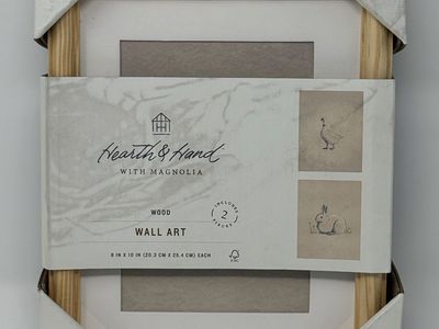 Hearth & Hand with Magnolia Wood Wall Art, Set of 2, 8 in x 10 in
