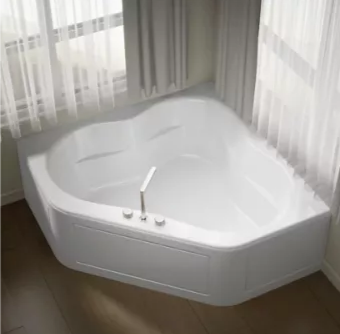 Elegant and beautiful 60" x 60" corner bath K-1161-LA-0