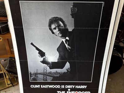 ORIGINAL 1976 DIRTY HARRY THE ENFORCER MOVIE POSTER WARNER BROS CLINT EASTWOOD