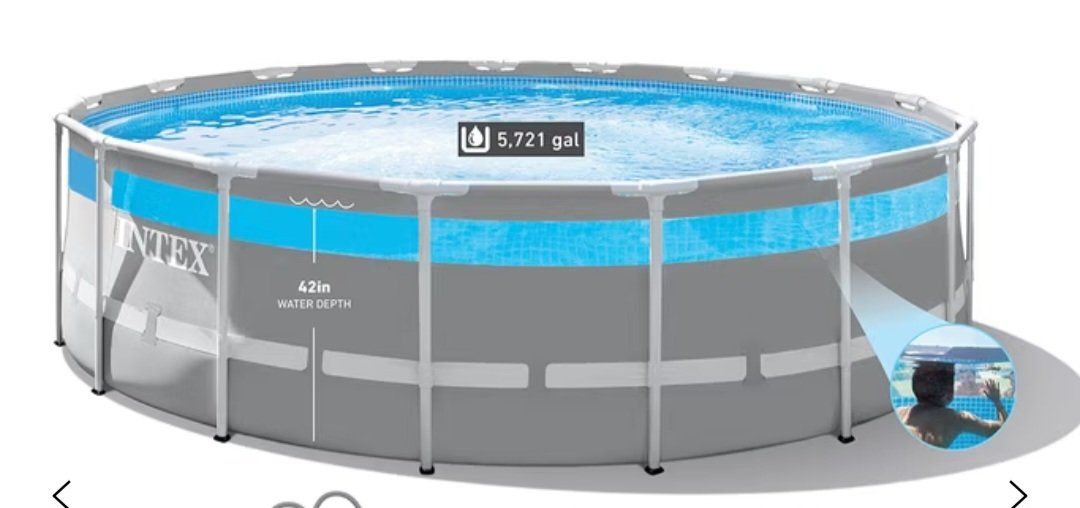 Intex 16' x 48" Ultra Frame Swimming Pool with 1200gph Sand Filter Pump