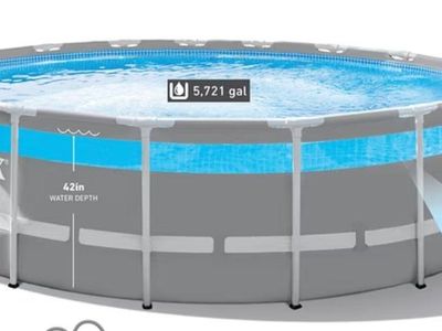 Intex 16' x 48" Ultra Frame Swimming Pool with 1200gph Sand Filter Pump