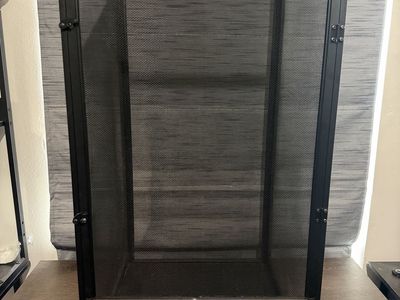 Black Mesh Reptile Terrarium Enclosure with Front Opening Door