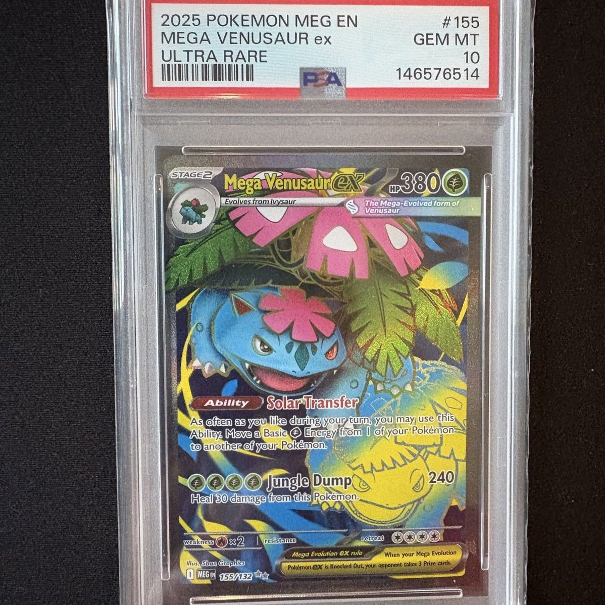 2025 Pokemon Mega Venusaur EX Ultra Rare 155 Mint