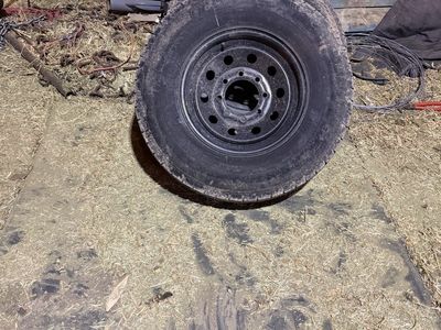 HD trailer tires 235/85R16 Trailer Tires on Black Steel Wheels - Set of 4