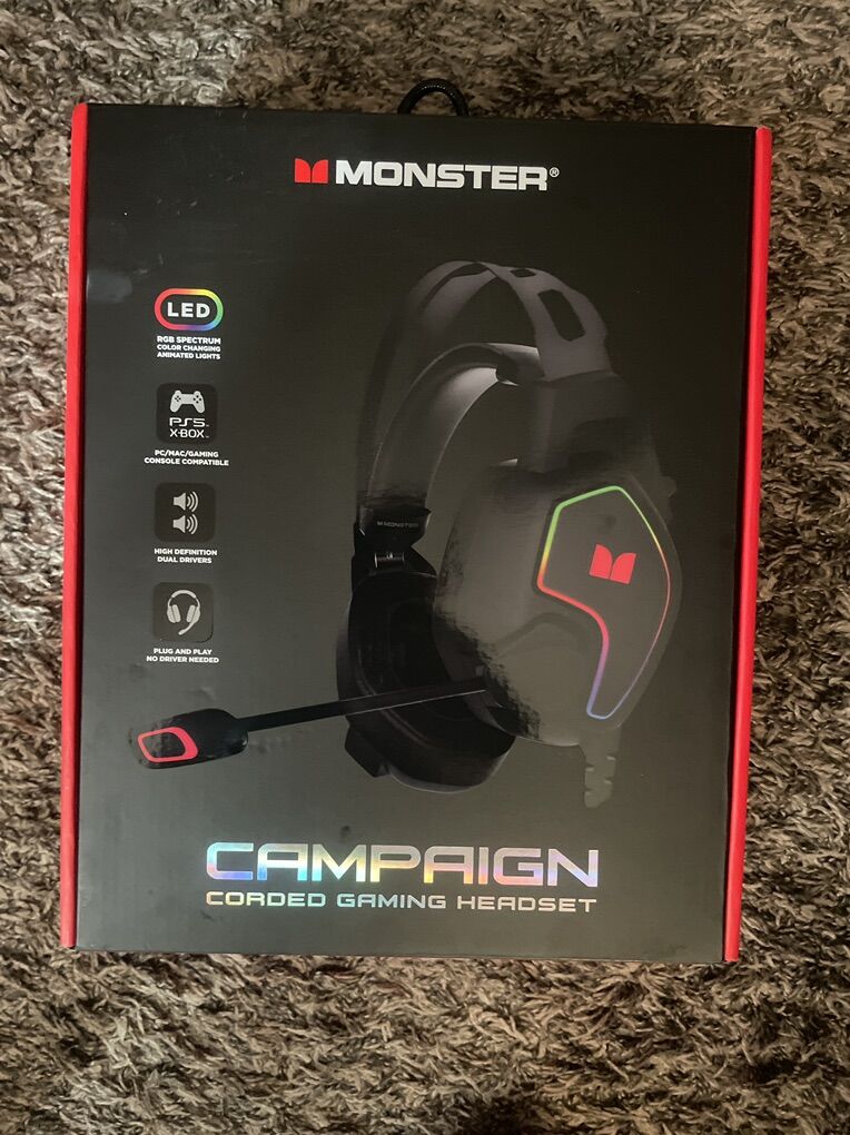 Monster Campaign, Corded, Gaming Headset