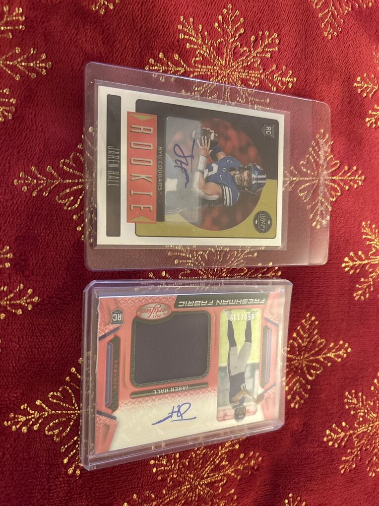 Jaren Hall Autograph BYU Rookie Auto Jersey Card