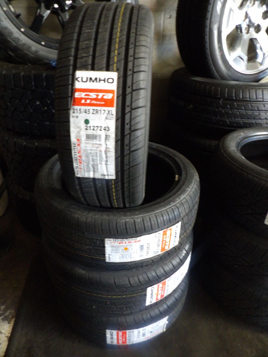 215/45R17 KUMHO ECSTA LX PLATINUM SET OF NEW TIRES