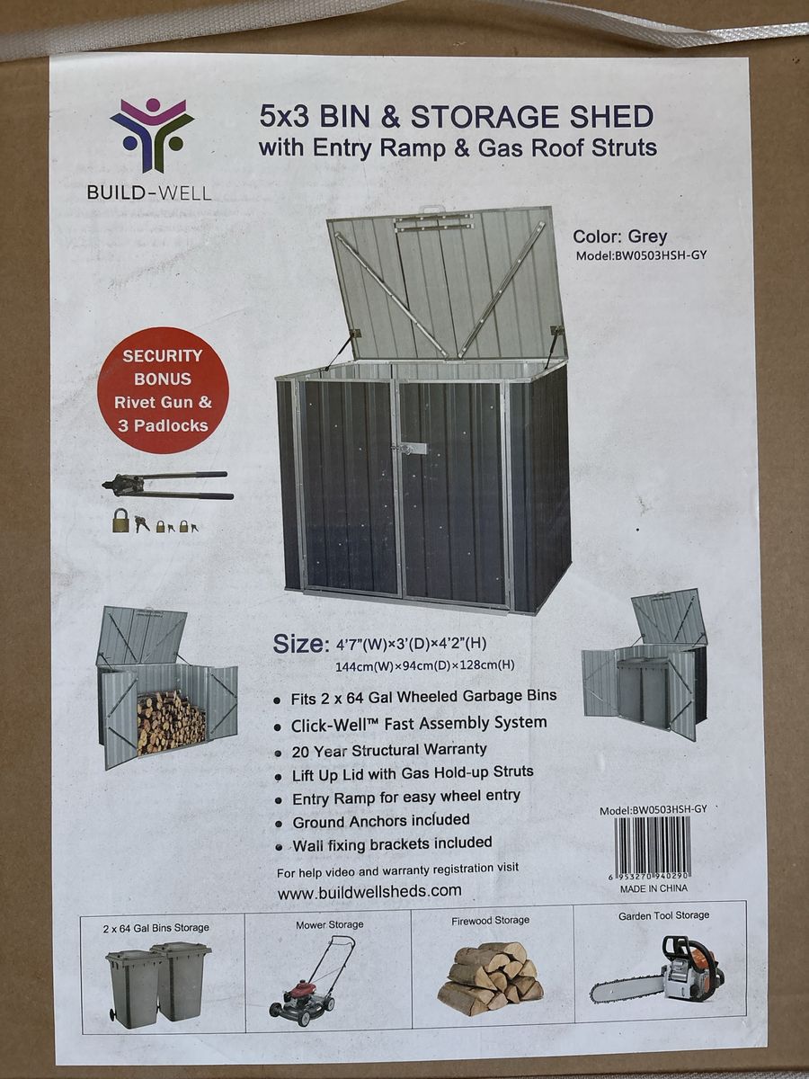 Storage shed - Brand new