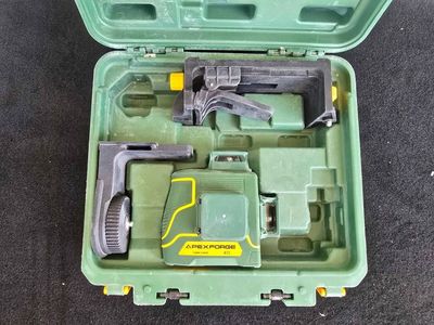 APEXFORGE X12 3D Laser Level Kit, 3x360 Self-leveling Green Cross Line, 196ft Outdoor Pulse Mode, 52